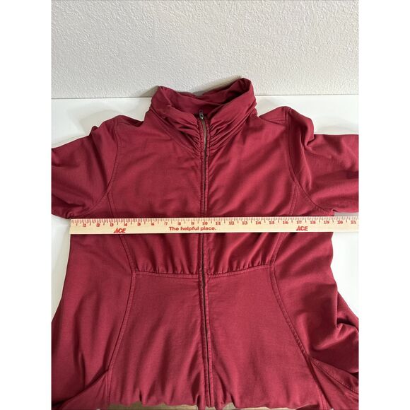 CMC Color Me Cotton Long Plus Size 2X Red Jacket Zip Sweatshirt Long Womens - Picture 9 of 12